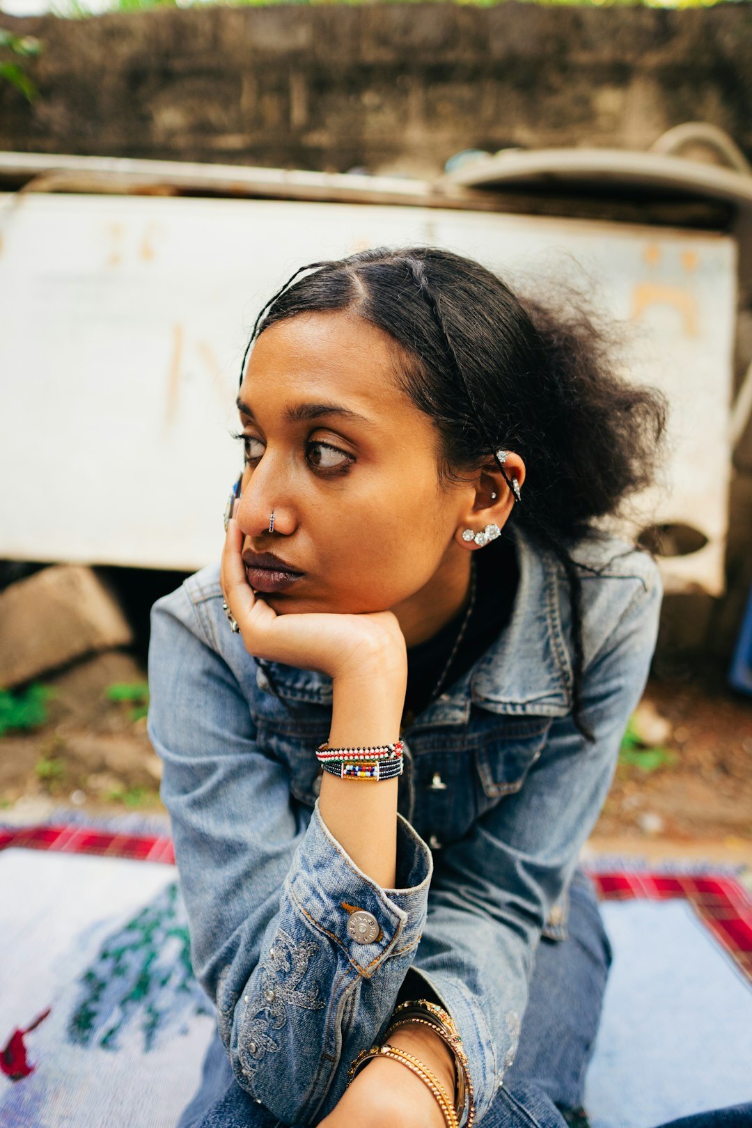 woman listening attentively