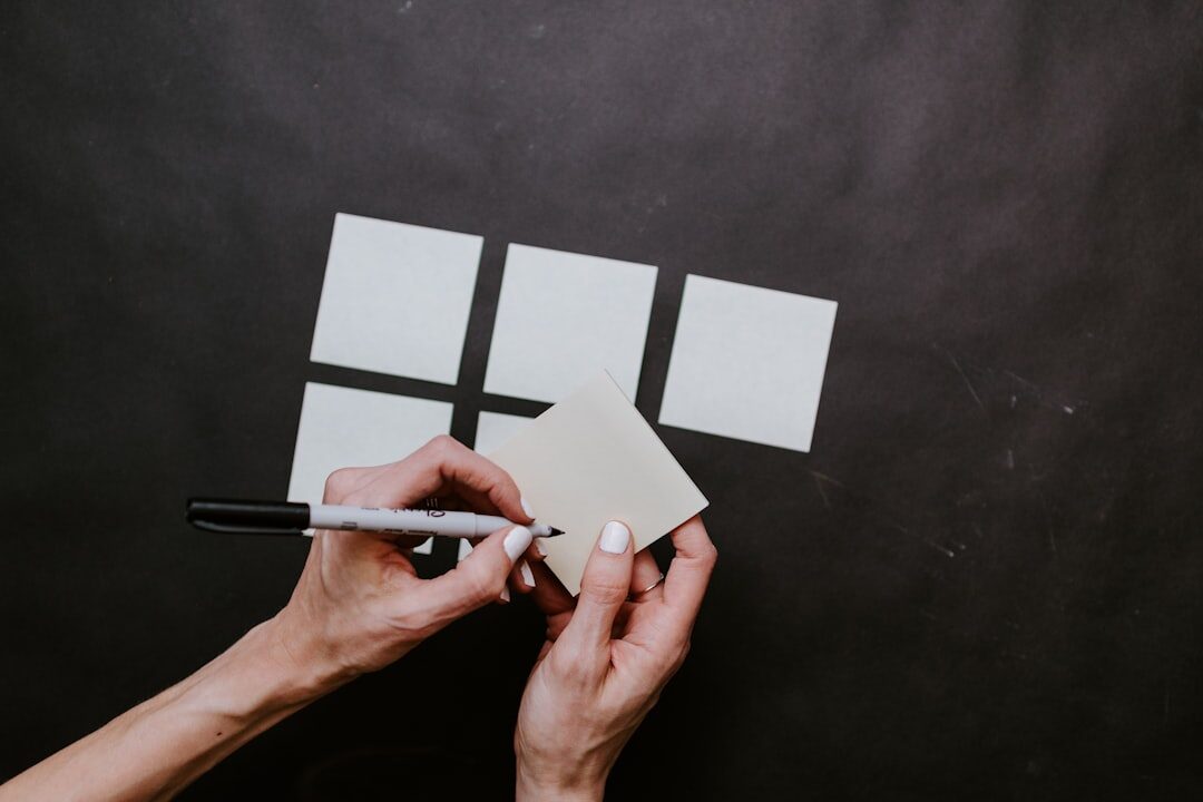 person setting goals on paper