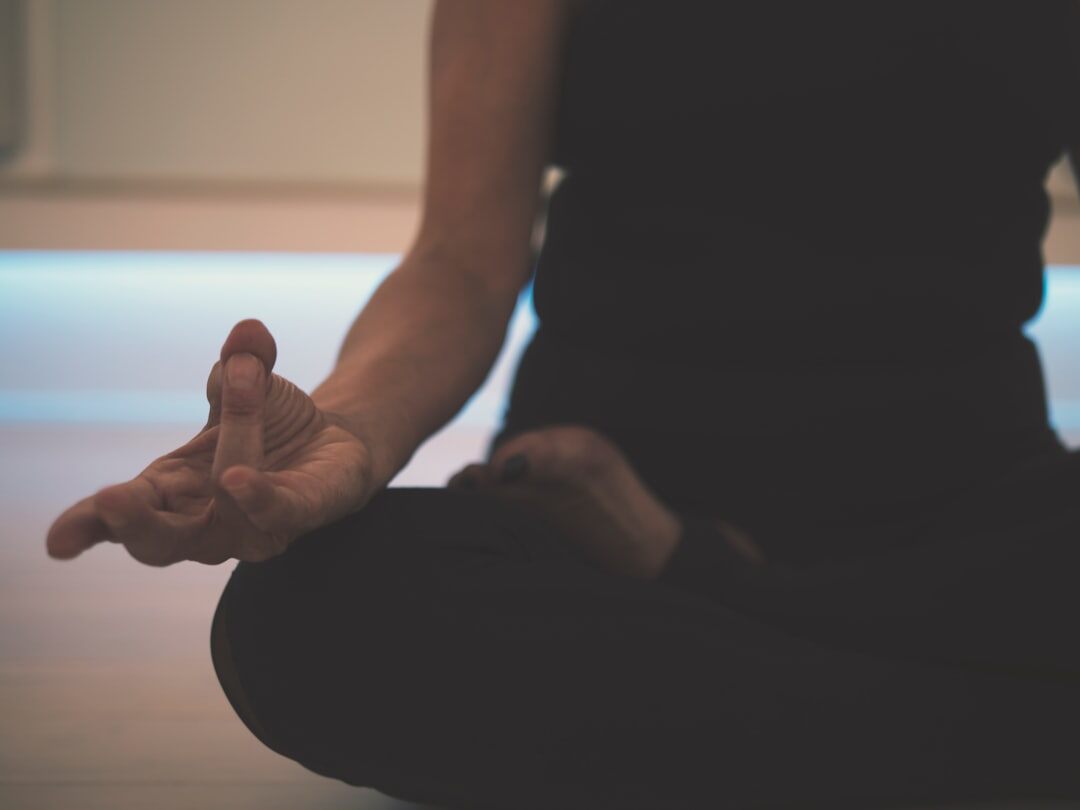 person practicing mindfulness meditation